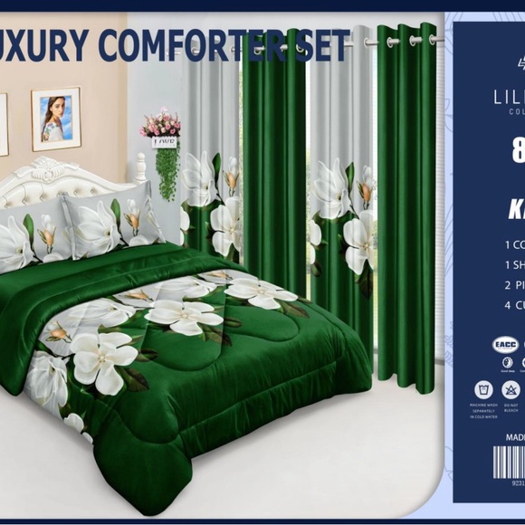 Luxury Red Comforter Set - Picture 4 of 10